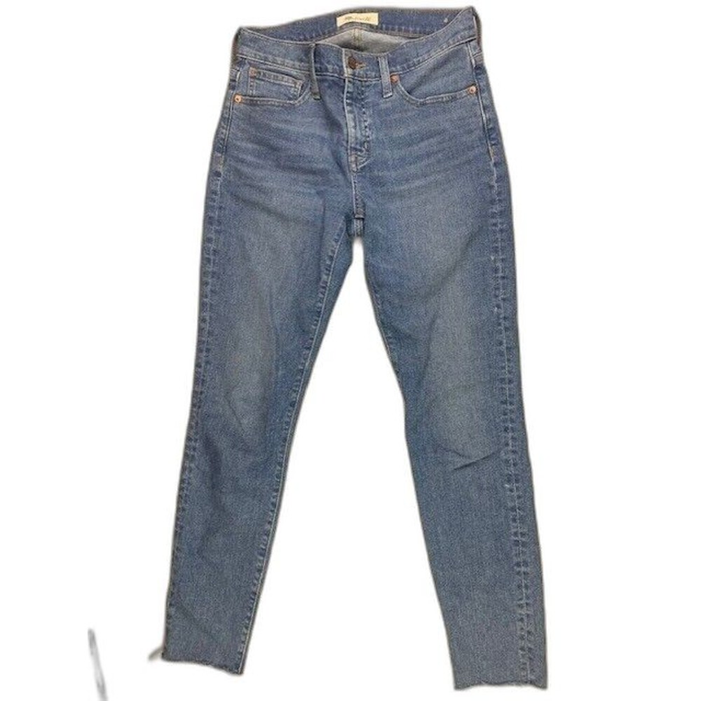 Madewell Size 26 Womens Jeans 9" Mid Rise Skinny Stretch Med Wash